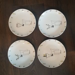 Set BIA reindeer appetizer plates